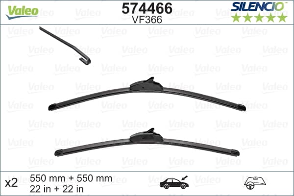 Sılecek Supurgesı Muz Tıp (X2) 550 / 550 Spoılerlı Land Rover Dıscovery Iıı Iv Range Rover Sport Kan