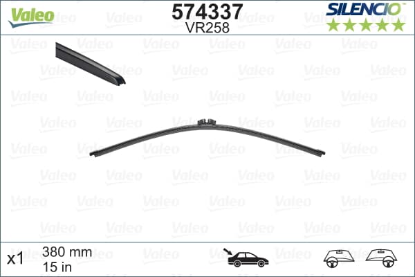 Sılecek Supurgesı Arka (X1) 380Mm Muz Tıp Bmw X5 Xc60 Xc90 (Swf)