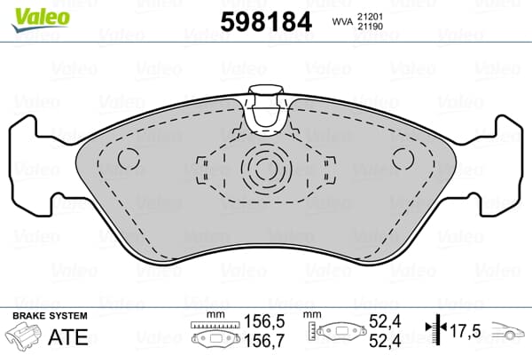 On Fren Balatası Astra Classıc 99>02 Astra F 92>98 Vectra A 89>95 Vectra B 96>02 Omega 86> Kadett E 