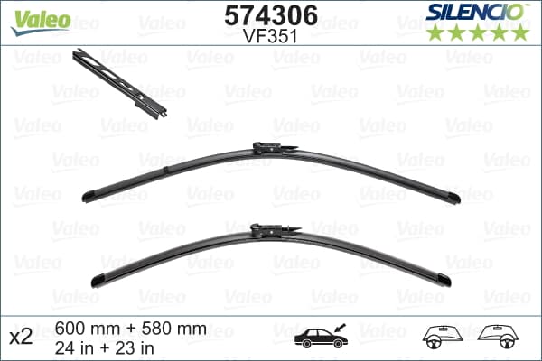Sılecek Supurgesı 600 / 580Mm Bmw Serıe (E60) / (Swf)
