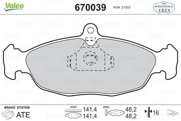 On Fren Balatası Astra F Corsa B Vectra A Tıgra Combo 1,2 / 1,4 / 1,7