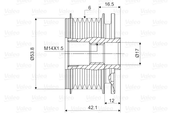 Alternator Rulmanlı Gobek Kasnak Focus Iı C Max 04>12 Kuga 2,0Tdcı 10>12 Doblo Iıı 10> Fıat 500 1,6J