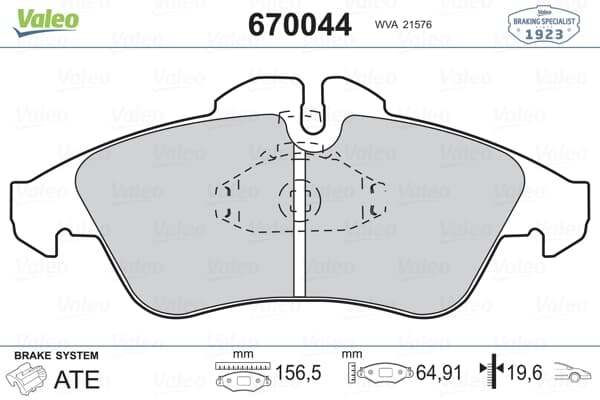 Fren Balatası On V-Class 638/2 97>03 Vıto 638 97>03 Sprınter 97>06 Lt 28/35 96>06