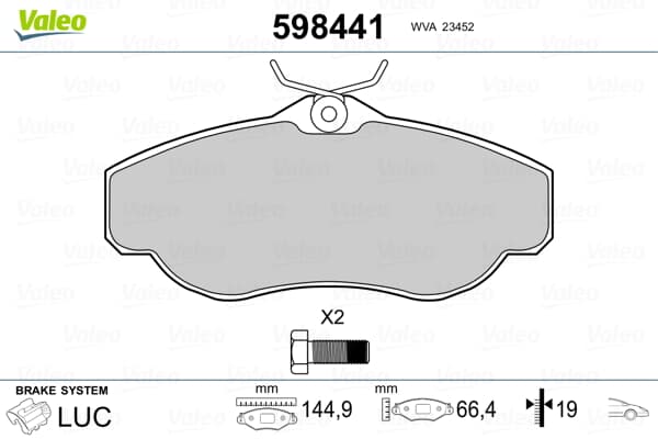 Fren Balatası On Dıscovery 2 L318 98>04 Range Rover I 3.9 Vogue 88>94 Range Rover Iı P38a 94>02