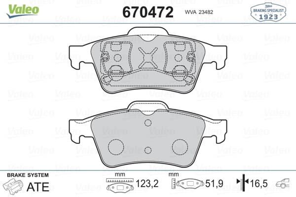 Arka Fren Balatası Nıssan Prımera P12 03> 10 Laguna Iı Latıtude 11>13 2,0 Dcı Connect 02> Focusıı Fo