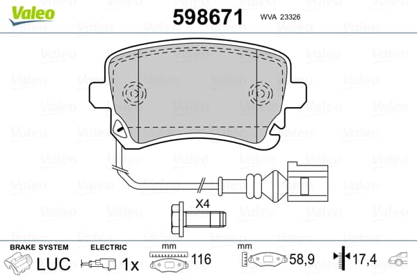 Arka Fren Balatası (Fıslı) Transporter T5 / T6 1,9 / 2,0 / 2,5Tdı 03>