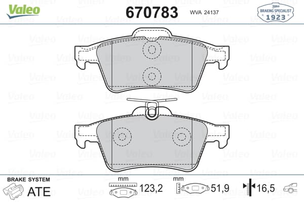 Arka Fren Balatası Laguna Iı Iıı Vectra C C Max Focus Iı 04 /> Focus Iı C Max (03 07) Connect 1,8Tdc