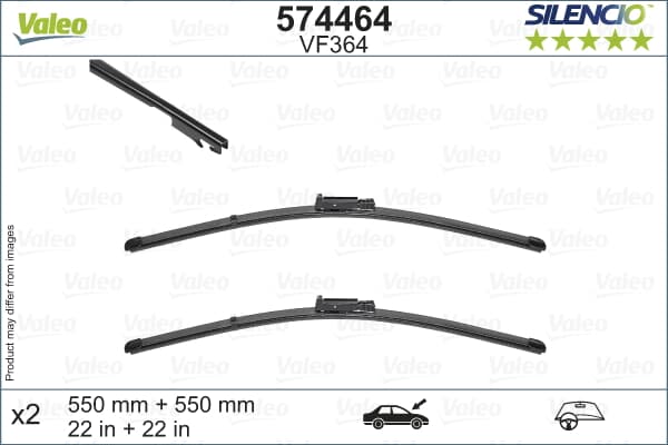 Valeo Sılencıo X Trm Flat Blade Vm364 (X2) / (550+550 Mm) Audı A6 (04 11)