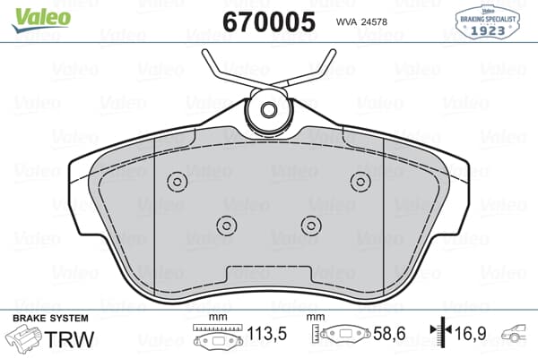 Arka Fren Balatası Expert Tepee 2,0 16V,1,6Hdı 90,2,0Gdı 120,2,0Hdı 140 (01 / 2007 )