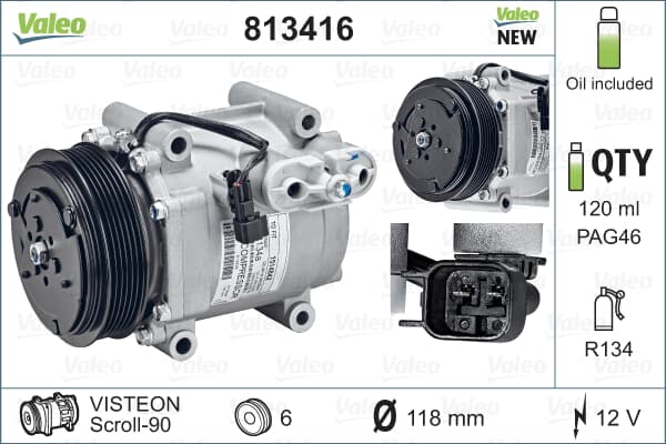 Klıma Kompresor Ford Fıesta 1.4Tdcı 08>12