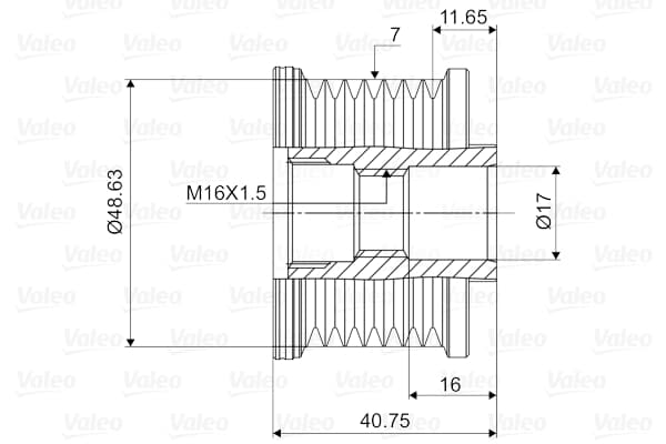Alternator Kasnagı Captur 13> 0.9 Tce 1.2 Tce Master Iıı 10>  2.3 Dcı Trafıc Iı 06> 2.0 Dcı Clıo Iv