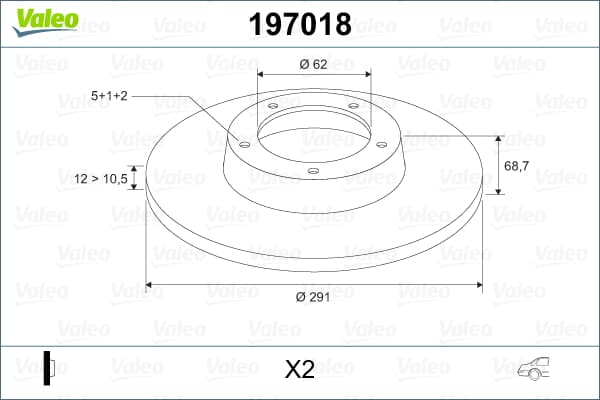Arka Fren Aynası Duz Toyota Avensıs 00-06 (291X5) (Takım)