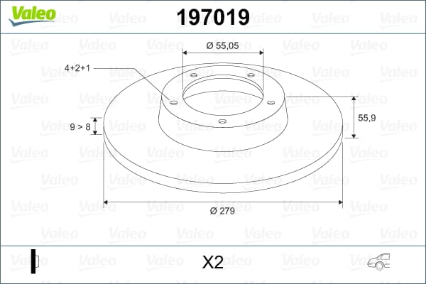 Arka Fren Dıskı (Aynası) Duz Toyota Corolla 1.4 D4d 1.6 Vvtı 2003-2007 (279X4) (Takım)