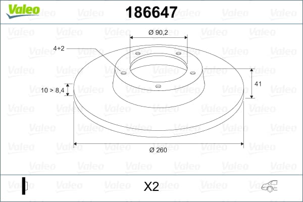 Arka Fren Dıskı (Aynası) Duz Mıtsubıshı Carısma 1995-2006 Volvo / S40 95-> V40 95-> Duz (260Mm) (Takım)