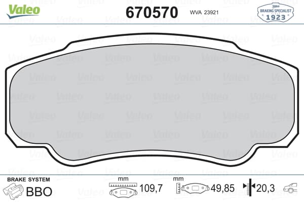FREN BALATASI ON (164 MM) PEUGEOT BOXER II CITROEN JUMPER II FIAT DUCATO II 03-