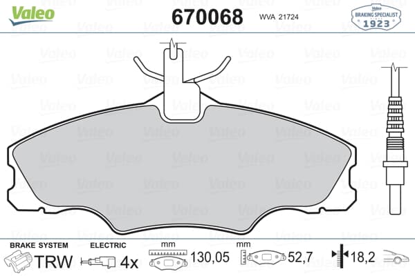 On Fren Balatası P406 P406 Ym 1,6 1,8 16V 1,8 8V 1,9Td Estate 1,8 16V 1,9 Td (Fıslı)