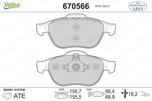 On Fren Balatası Laguna Iı 1,6 16V 1,8 16V 1,9 3,0 V6 Megane Iı 05- 1,6 16V 1,5 2,0 1,9 15.Jant