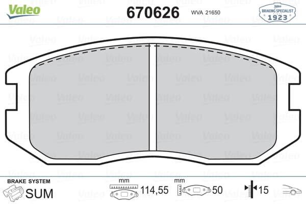 On Fren Balatası Colt 1,3 96> 1,6 91 96 Lancer 92 97 Proton 315 / 415 / 420 93>