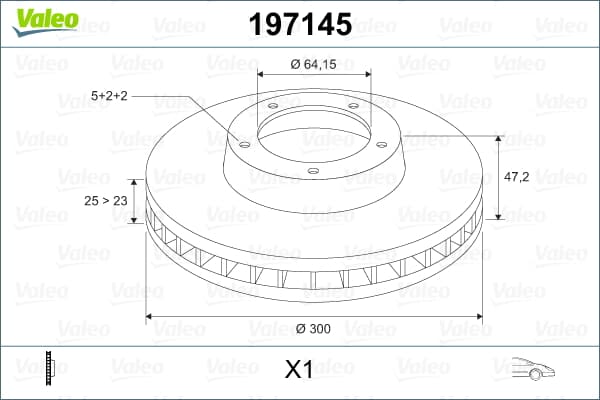 On Fren Dısk Aynası Havalı Honda Accord Vııı 202 Cdtı 204 03-08 (300X5) (Takım)