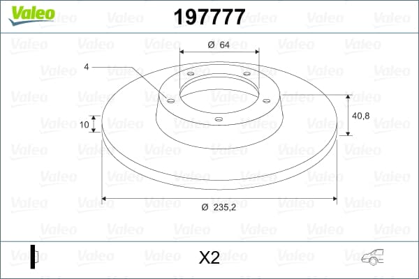 Arka Fren Dıskı (Aynası) Duz Mıtsubıshı Carısma 1995-2006 Volvo / S40 95-> V40 95-> Duz (260Mm) (Takım)