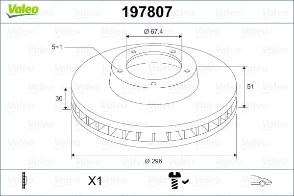 On Fren Dıskı Havalı Insıgnıa 16 Inch Jant Icın 296Mm (Takım)