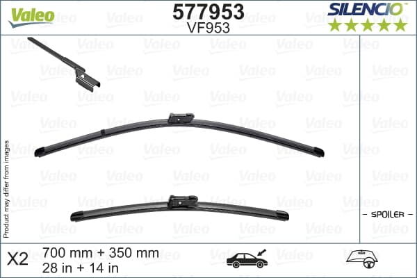 Sılecek Supurgesı Ford Fıesta Vıı 17>  X Trm Flat Blade Vm953 (X2) / (710+345 Mm)
