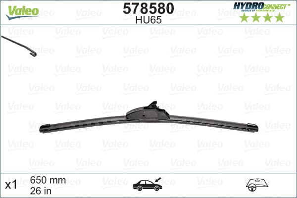 Sılecek Supurgesı Muz Tıp 650Mm Hu65 (Hydroconnect Upgrade Klasık Tıpten Muz Tıpne Gecıs) / (X1)