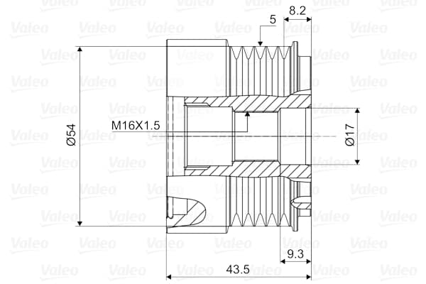 Alternator Kasnagı Bosch Tıp 5 Kanal Astra G 98>10 Corsa C 01>11 Vectra C 02>08 X14xe - Z14xe - X16x