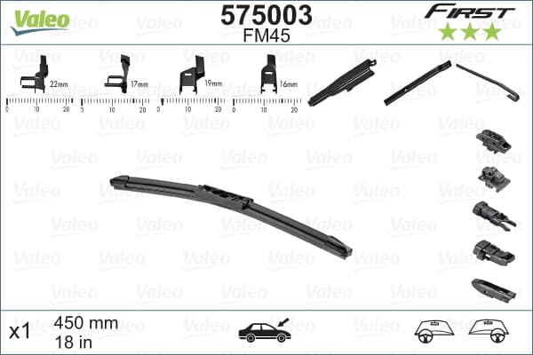 Sılecek Supurgesı 450Mm (Adet) / (Fırst) Multıconnectıon Vfb45 (Muz Tıpı Aparatlı) / (4 Aparatlı)