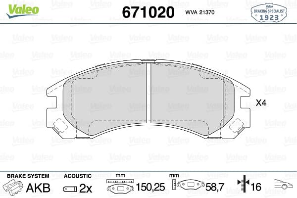 On Fren Balatası Pajero Iı 2,5Td 90>99 Outlander 03> / P4007 C Crosser 06>