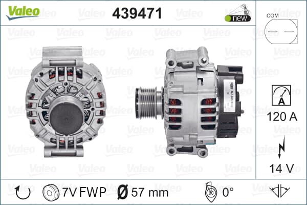 Alternator (14V 120A) W203 02>07 S203 02>07 Cl203 02>08 W211 02>08 R171 04>11