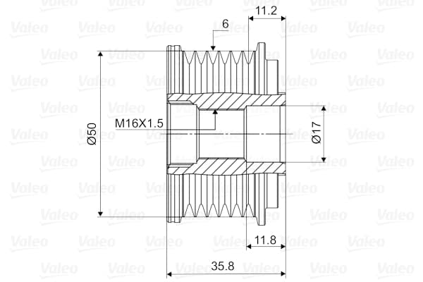 Alternator Kasnagı W203 03>07 Cl203 08>11 W204 07>09 W211 02>08 W220 02>05