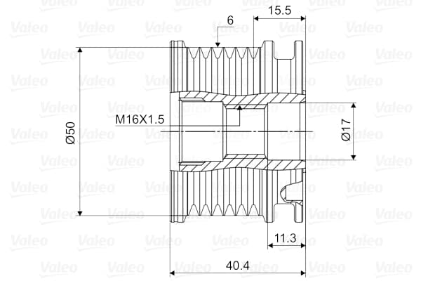 Alternator Kasnagı W203 00>07 W210 99>02 W220 98>05 Vıto W639 03> Sprınter 901 902 903 904 905 906 0