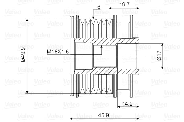 Alternator Kasnagı W204 07>14 W205 14>18 C218 11>17 W212 09>15 W222 13>17 Vıto W639 03> W447 14> Spr