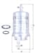 YAKIT FILTRESI VOLKSWAGEN GOLFV POLO 14 16V 05- 01