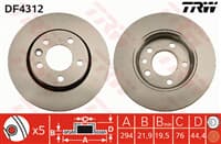 FREN DISKI ARKA (5D 294 MM) VOLKSWAGEN TRANSPORTER T5 03-09