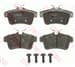 FREN BALATASI ARKA (103.8MM) PEUGEOT P3008 P308 I P5008 I P508 RCZ CITROEN C4 II DS4 DS5