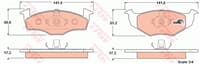 FREN BALATASI ON (141 MM) VOLKSWAGEN POLO III LUPO I POLO SEAT AROS SKODA FABIA I 05-