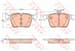 FREN BALATASI ARKA (123 MM) VOLKSWAGEN GOLF VI-VII AUDI A3 SEAT ATECA LEON 12-
