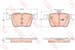 FREN BALATASI ARKA (123 MM) VOLKSWAGEN GOLF VI-VII AUDI A3 SEAT ATECA LEON 12-
