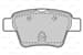 Arka Fren Balatası P307 C4 C4 Coupe P207 1,4 16V,1,6 16V,1,6 Hdı 110 Fap,1,6 Hdı 90 2,0 16V,2,0 Hdı 