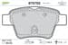 Arka Fren Balatası P307 C4 C4 Coupe P207 1,4 16V,1,6 16V,1,6 Hdı 110 Fap,1,6 Hdı 90 2,0 16V,2,0 Hdı 
