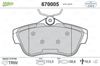 Arka Fren Balatası Expert Tepee 2,0 16V,1,6Hdı 90,2,0Gdı 120,2,0Hdı 140 (01 / 2007 )