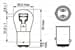 Ampul 12V 21/5W Sinyal-Stop