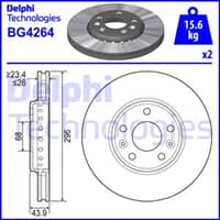 FREN DISKI ON (5D 296 MM) RENAULT LAGUNA III MEGANE III  LATITUTE 07- (Takım)