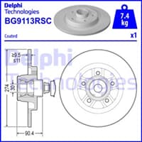 Arka Fren Aynası (Dıskı) Adet Kangoo Iıı Cıtan 10> (Rulmanlı) / (274Mm) (Takım)