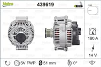 Alternator (14V 180A) Vıto W639 03> Vıano W639 03> Sprınter 06>16