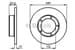 On Fren Dısk Aynası J9 Em Olcu: (Cap: 280Mm, Kalınlık:14Mm, Genıslık: 55,5Mm) (Takım)