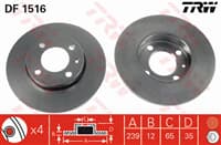 FREN DISKI ON (4D 239MM) GOLF I-II-III   75-99    POLO 96-