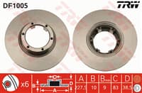 FREN DISKI ON ARKA (6D 228 MM) RENAULT R12 73-